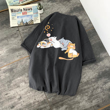 Load image into Gallery viewer, Kawaii Sleeping Cat T-shirt